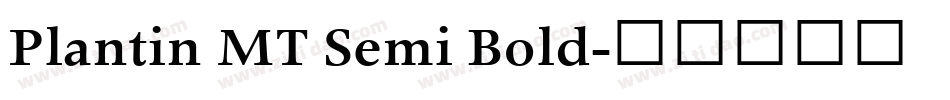 Plantin MT Semi Bold字体转换